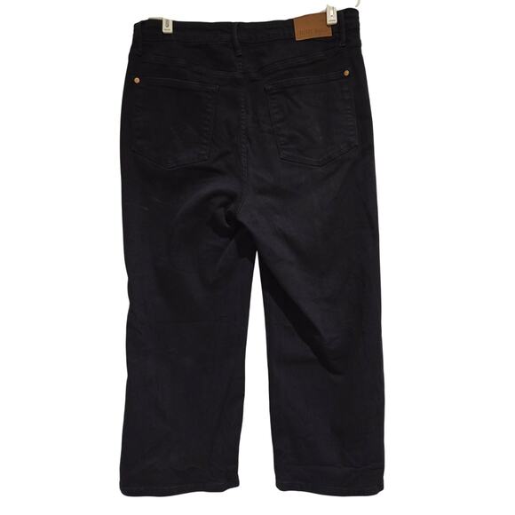 Judy Blue Tummy Control Wide Leg Crop in Dark Navy, Size 15/32, Style 88807 - Picture 3 of 9